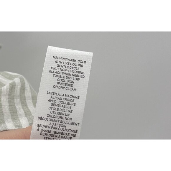 Chelsea & Theodore Striped Flowy Ruffle Sleeve Tie Back Blouse M Boho Peasant - Picture 8 of 10